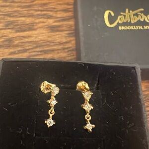 Catbird Petite Diamond Spring Fairy Stud Earrings